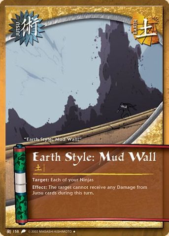 Earth Style: Mud Wall - J-158 - Uncommon - 1st Edition - Foil