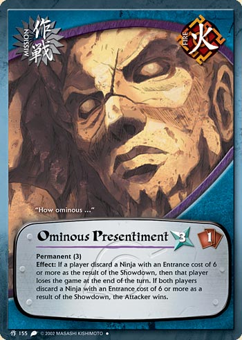 Ominous Presentiment - M-155 - Uncommon - 1st Edition - Foil
