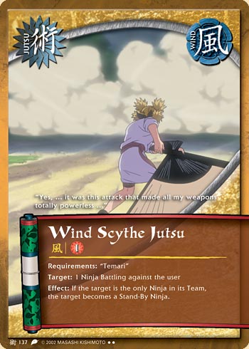 Wind Scythe Jutsu - J-137 - Rare - Unlimited Edition