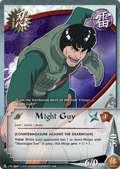 Might Guy - N-193 - Rare - 1st Edition - Wavy Foil