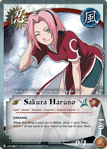 Sakura Haruno - N-189 - Uncommon - 1st Edition - Wavy Foil
