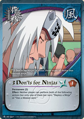 3 Don'ts for Ninjas - M-187 - Common - Unlimited Edition