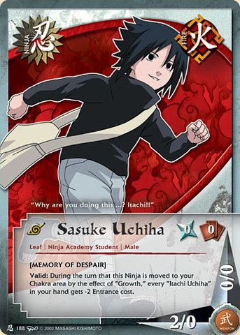 Sasuke Uchiha - N-188 - Common - Unlimited Edition
