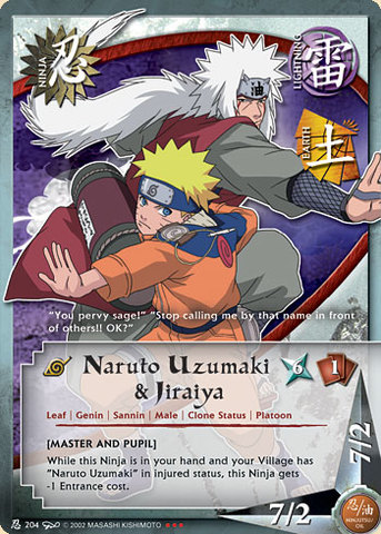 Naruto Uzumaki and Jiraiya - N-204 - Super Rare - Unlimited