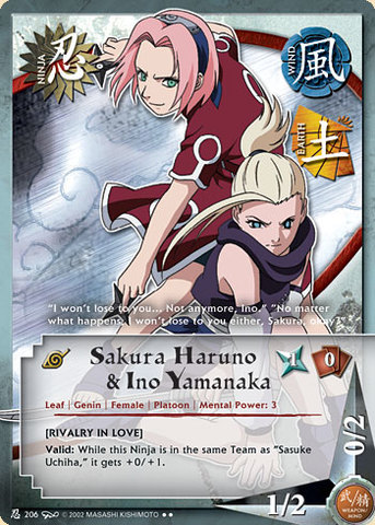Sakura Haruno and Ino Yamanaka - N-206 - Rare - Unlimited Edition