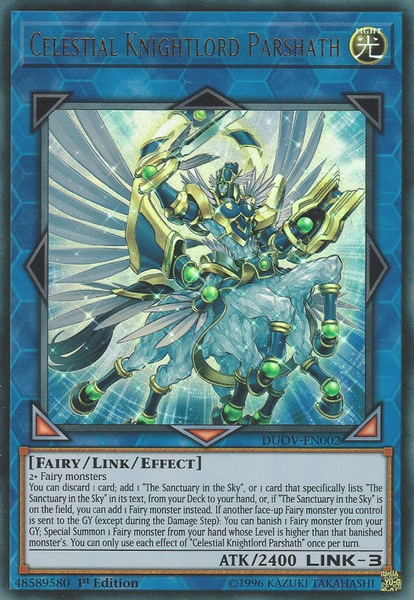 Celestial Knightlord Parshath - DUOV-EN002 - Ultra Rare - 1st Edition
