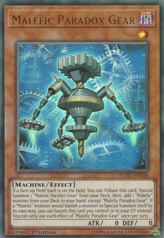 Malefic Paradox Gear - DUOV-EN048 - Ultra Rare - 1st Edition