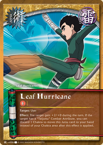 Leaf Hurricane - J-US006 - Common - 1st Edition - Diamond Foil