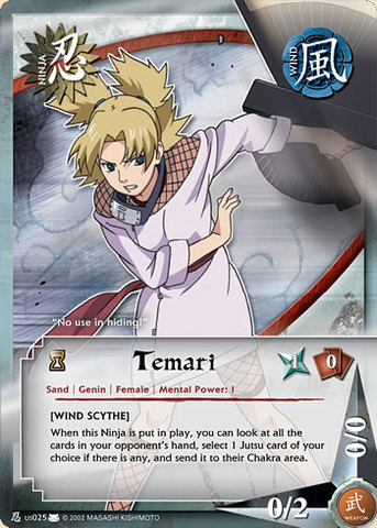Temari - N-US025 - Common - 1st Edition - Diamond Foil - Naruto