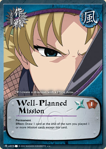 Well-Planned Mission - M-US015 - Rare - Unlimited Edition