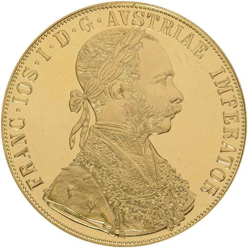 1915 4 Ducat Austrian/Dutch Gold Coin (AU+)