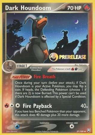 Dark Houndoom - 37/109 - Prerelease Promo