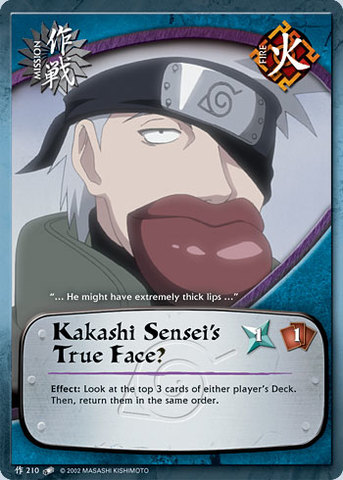 Kakashi Senseis True Face - M-210 - Common - 1st Edition - Wavy Foil