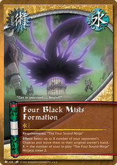 Four Black Mists Formation - J-225 - Super Rare - Unlimited Edition - Foil