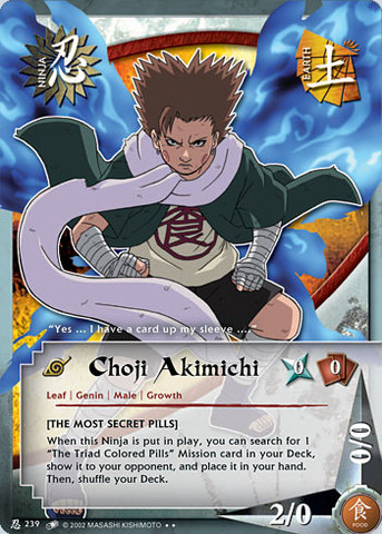 Choji Akimichi - N-239 - Rare - Unlimited Edition - Wavy Foil