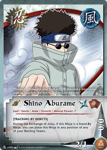 Shino Aburame - N-US064 - Uncommon - 1st Edition - Diamond Foil