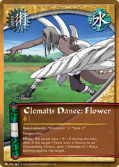 Clematis Dance: Flower - J-253 - Rare - Unlimited Edition - Wavy Foil