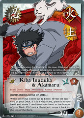 Kiba Inuzuka & Akamaru - N-US062 - Rare - Unlimited Edition - Wavy Foil