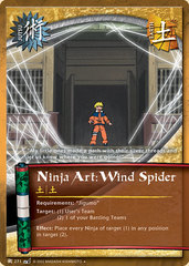 Ninja Art: Wind Spider - J-271 - Uncommon - Unlimited Edition - Wavy Foil