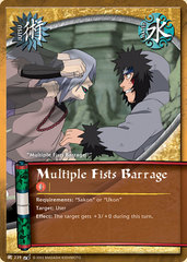 Multiple Fists Barrage - J-239 - Common - Unlimited Edition - Diamond Foil