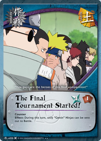 The Final Tournament Started! - M-US058 - Rare - 1st Edition - Spiral Foil