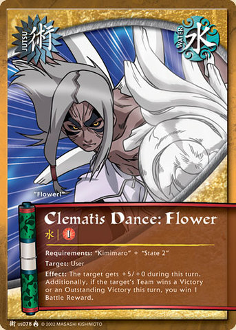 Clematis Dance: Flower - J-US078 - Common - 1st Edition - Diamond Foil
