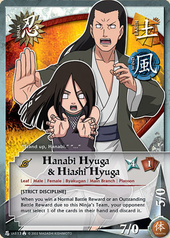 Hanabi Hyuga & Hiashi Hyuga - N-US113 - Common - 1st Edition - Diamond Foil