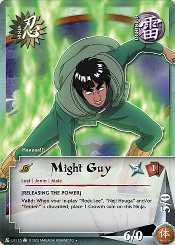 Might Guy - N-US115 - Uncommon - 1st Edition - Diamond Foil