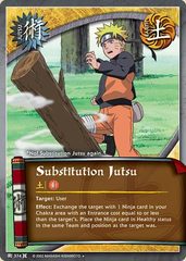 Substitution Jutsu - J-374 - Uncommon - 1st Edition - Foil