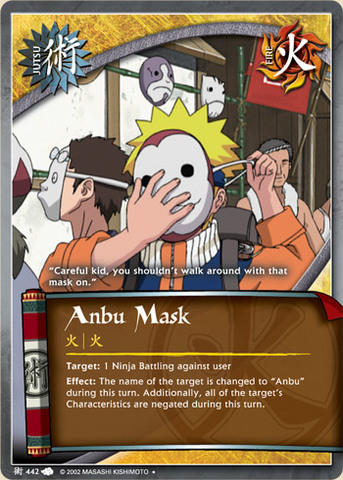 Anbu Mask - J-442 - Uncommon - 1st Edition - Foil