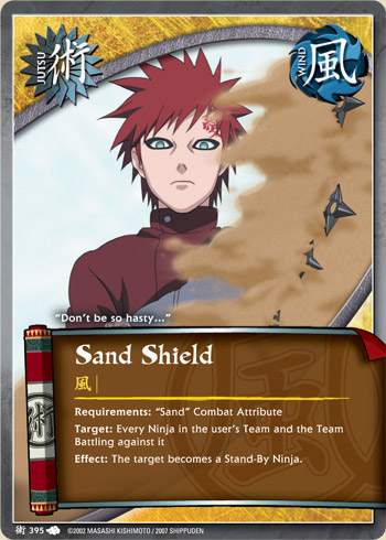 Sand Shield - J-395 - Common - 1st Edition - Foil