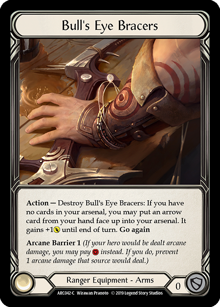 Bulls Eye Bracers - Cold Foil - 1st Edition