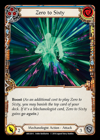 Zero to Sixty (Blue) - Rainbow Foil - 1st Edition