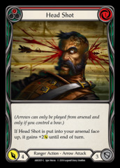 Head Shot (Red) - Rainbow Foil - 1st Edition