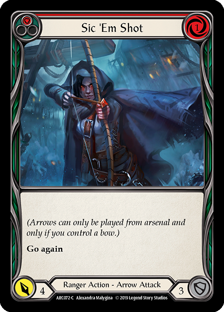 Sic Em Shot (Red) - Rainbow Foil - 1st Edition