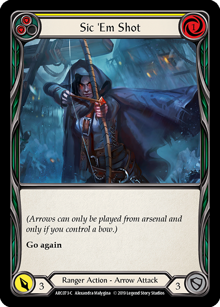 Sic Em Shot (Yellow) - Rainbow Foil - 1st Edition