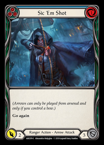 Sic Em Shot (Blue) - Rainbow Foil - 1st Edition