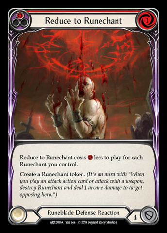 Reduce to Runechant (Red) - 1st Edition