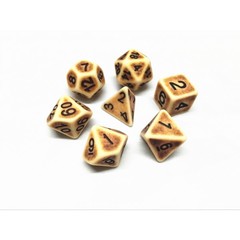 HD Polyhedral 7 Dice Set Brown Ancient dice