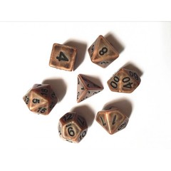 HD Polyhedral 7 Dice Set Copper Ancient dice