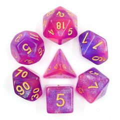 HD Polyhedral 7 Dice Set Briar Rose Aurora