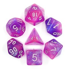 HD Polyhedral 7 Dice Set Royal Aurora