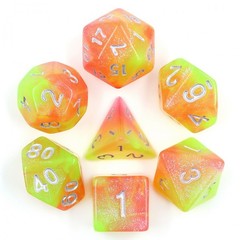 HD Polyhedral 7 Dice Set Summer's Joy