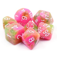 HD Polyhedral 7 Dice Set Apple Taffy