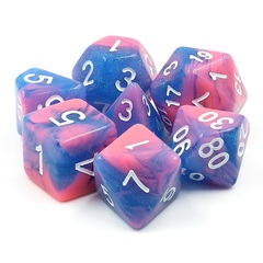 HD Polyhedral 7 Dice Set Miami Vice