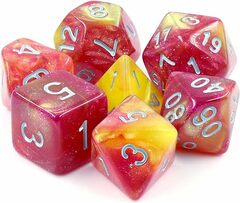 HD Polyhedral 7 Dice Set Blood Sun