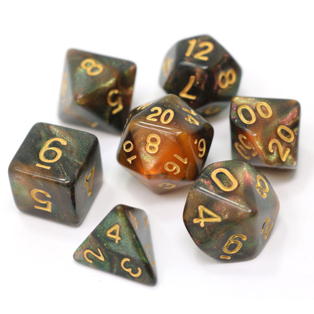 HD Polyhedral 7 Dice Set Nightingale