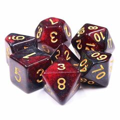 HD Polyhedral 7 Dice Set Bloody Mary