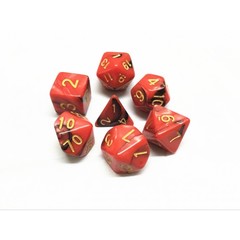 HD Polyhedral 7 Dice Set (Red+Black) Blend color dice