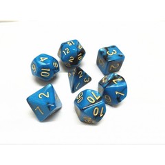 HD Polyhedral 7 Dice Set (Blue+black) Blend color dice